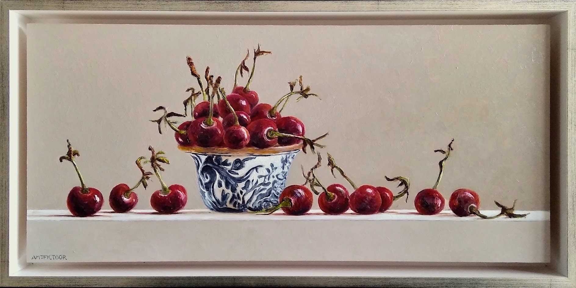 kersen in Delfts blauw aardewerk